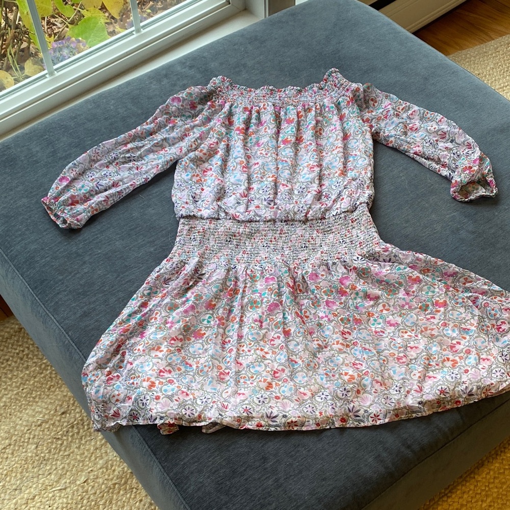 Floral Long-Sleeve Dress Shoshanna